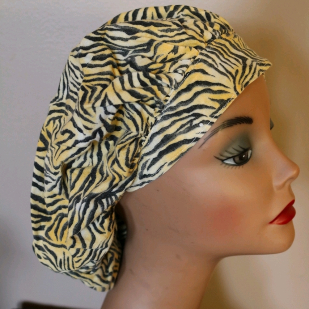 Tiger Bouffant Scrub Hat